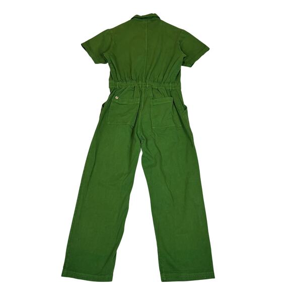 Big Bud Press Green Short Sleeve Jumpsuit Women's XL Boho Indie Twee - Picture 3 of 9